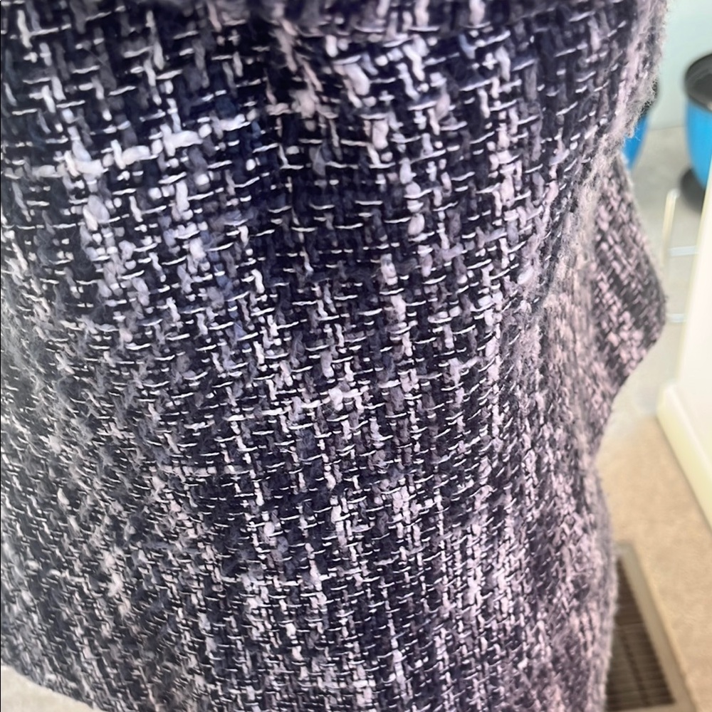 Brooks Brothers Black and White Tweed Blazer with Zipper Closure - Picture 4 of 14